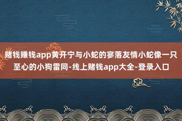 赌钱赚钱app黄开宁与小蛇的寥落友情小蛇像一只至心的小狗雷同-线上赌钱app大全-登录入口